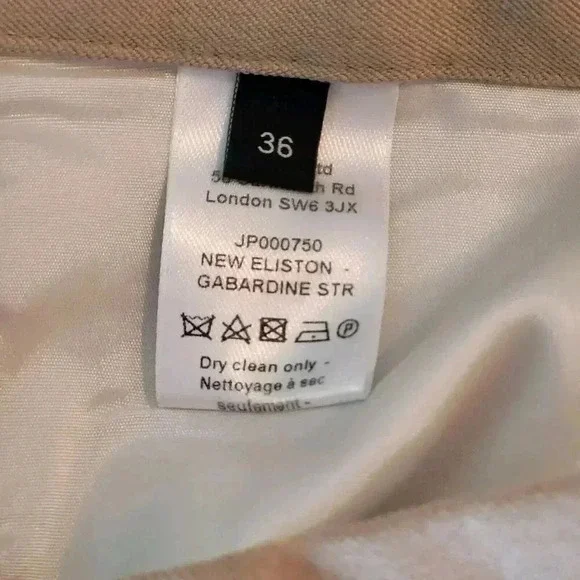 $435 Joseph High-Rise Slim Gabardine Trouser Pants in Tan Women’s Sz 4 U…